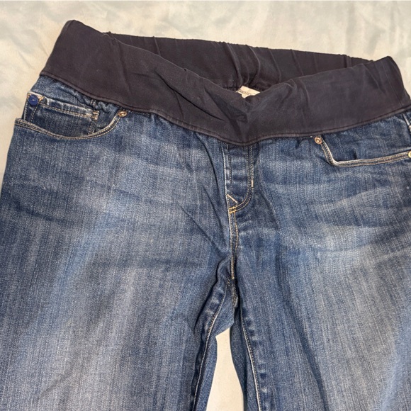 Gap Maternity Bootcut Jeans Size 27R (4R) Dark Wash Belly Panel - Picture 5 of 7
